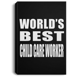 World's Best Child Care Worker - Canvas Portrait