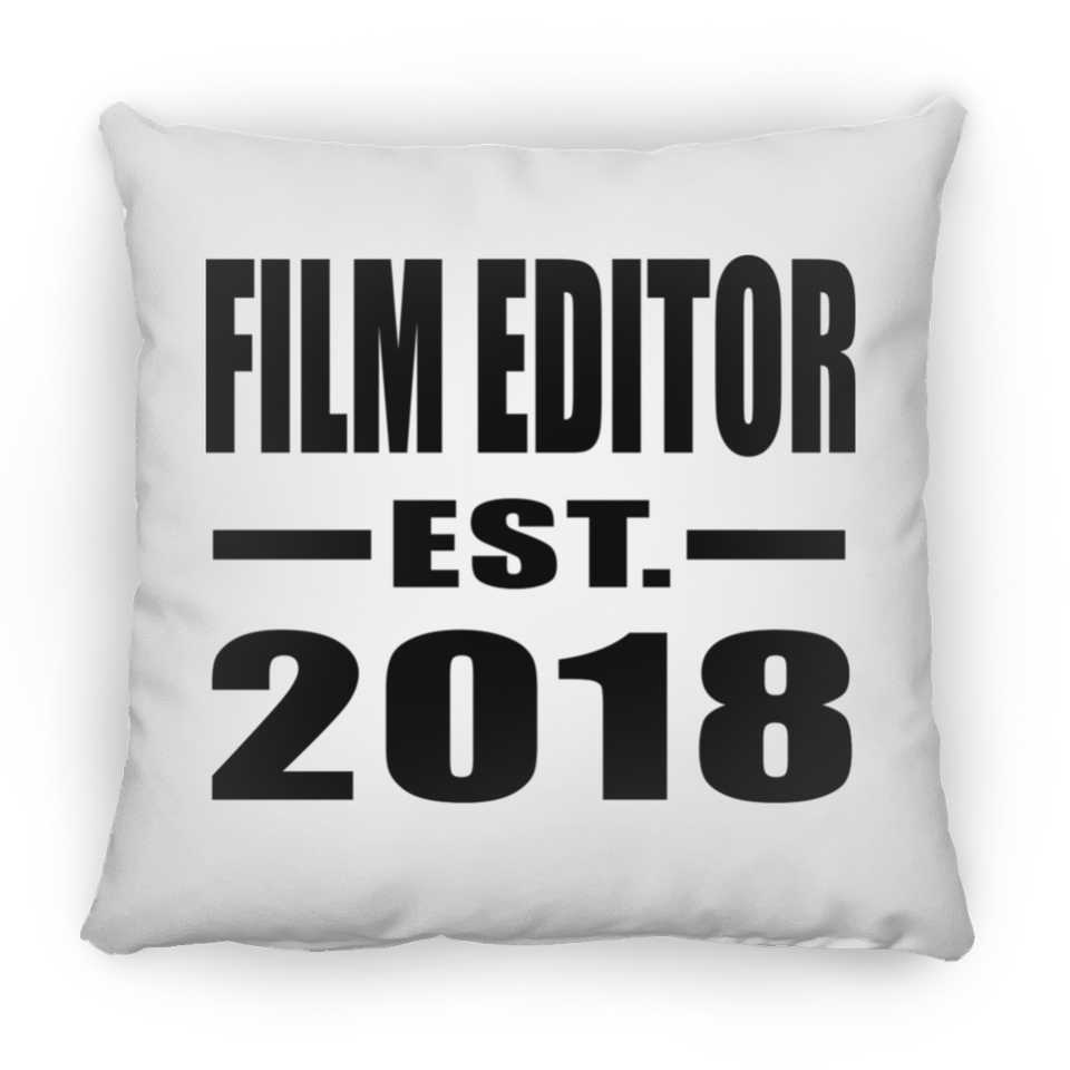 Film Editor Established EST. 2018 - Throw Pillow