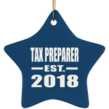 Tax Preparer Established EST. 2018 - Star Ornament