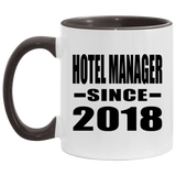 Hotel Manager Since 2018 - 11oz Accent Mug Black