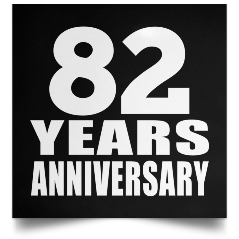 82nd Anniversary 82 Years Anniversary - Poster Square