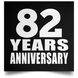 82nd Anniversary 82 Years Anniversary - Poster Square