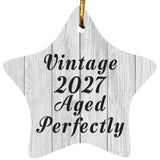 Birthday Vintage 2027 Aged Perfectly - Star Ornament F