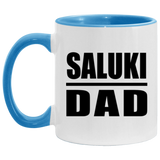 Saluki Dad - 11oz Accent Mug Blue