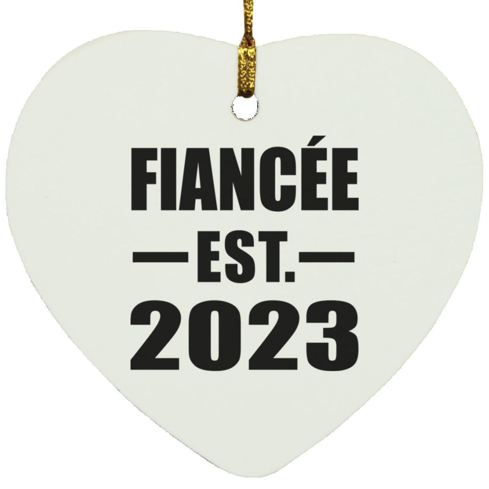 Fiancee Established EST. 2023 - Heart Ornament