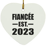Fiancee Established EST. 2023 - Heart Ornament