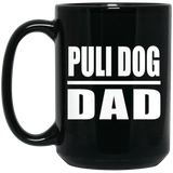 Puli Dog Dad - 15oz Coffee Mug Black