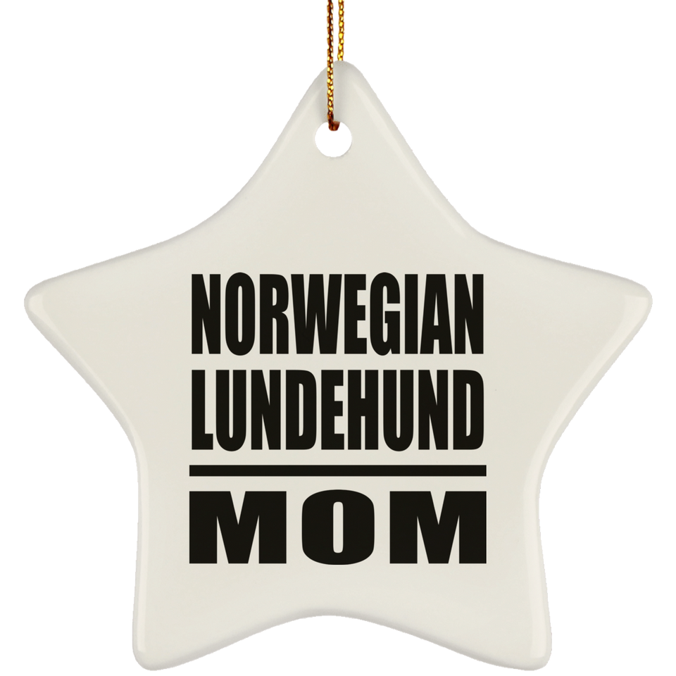 Norwegian Lundehund Mom - Star Ornament