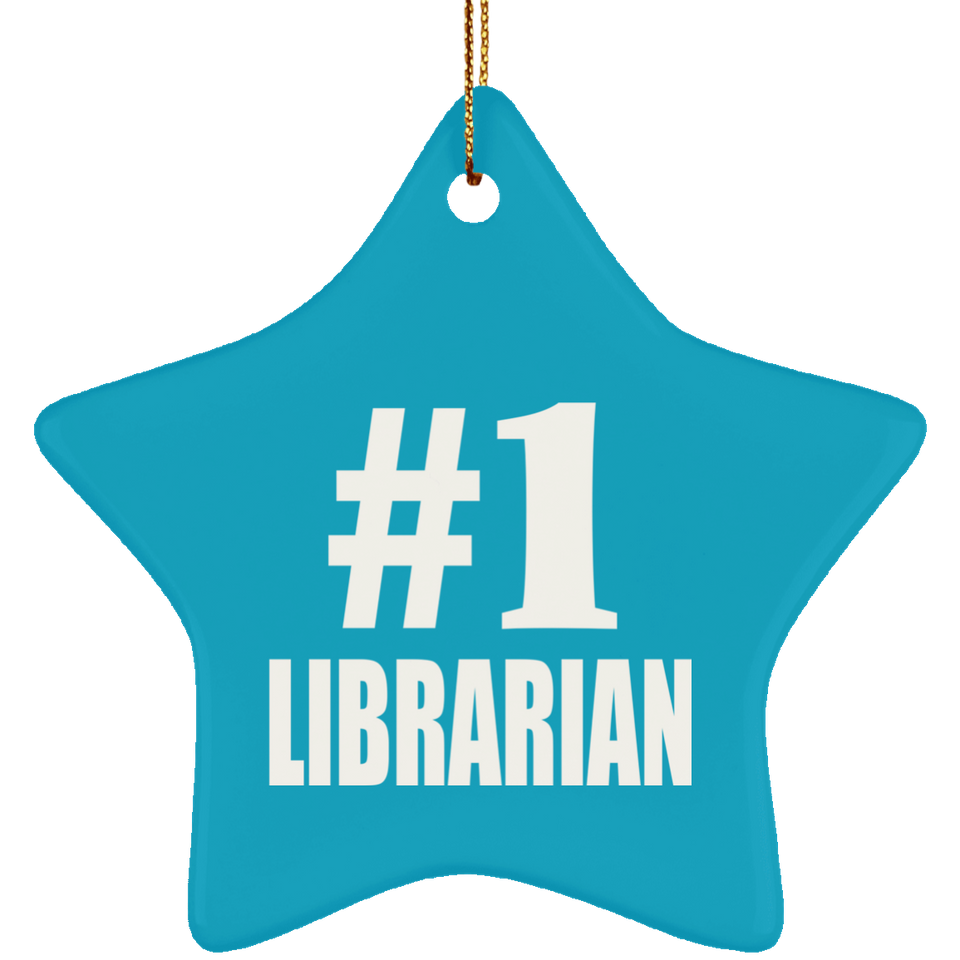 Number One #1 Librarian - Star Ornament