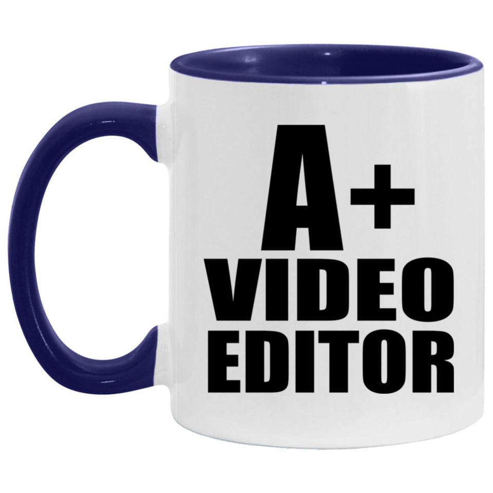 A+ Video Editor - 11oz Accent Mug Purple