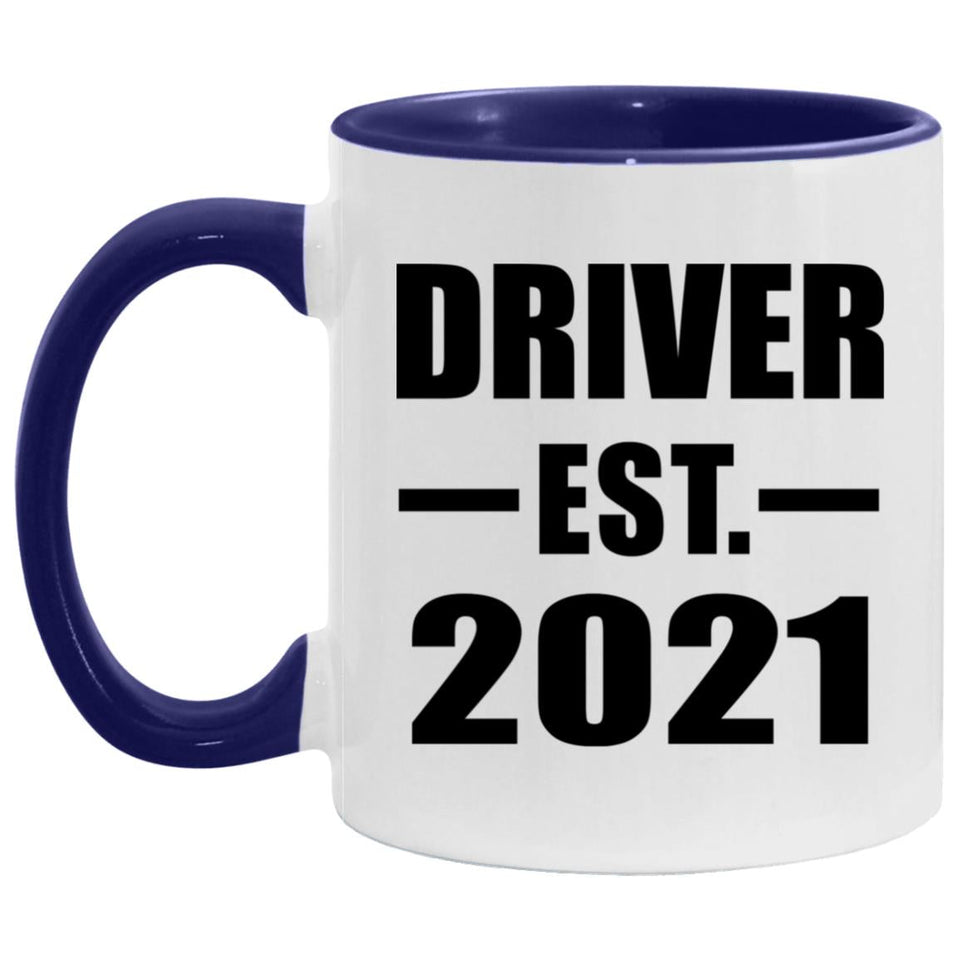 Driver Established Est. 2021 - 11oz Accent Mug Purple