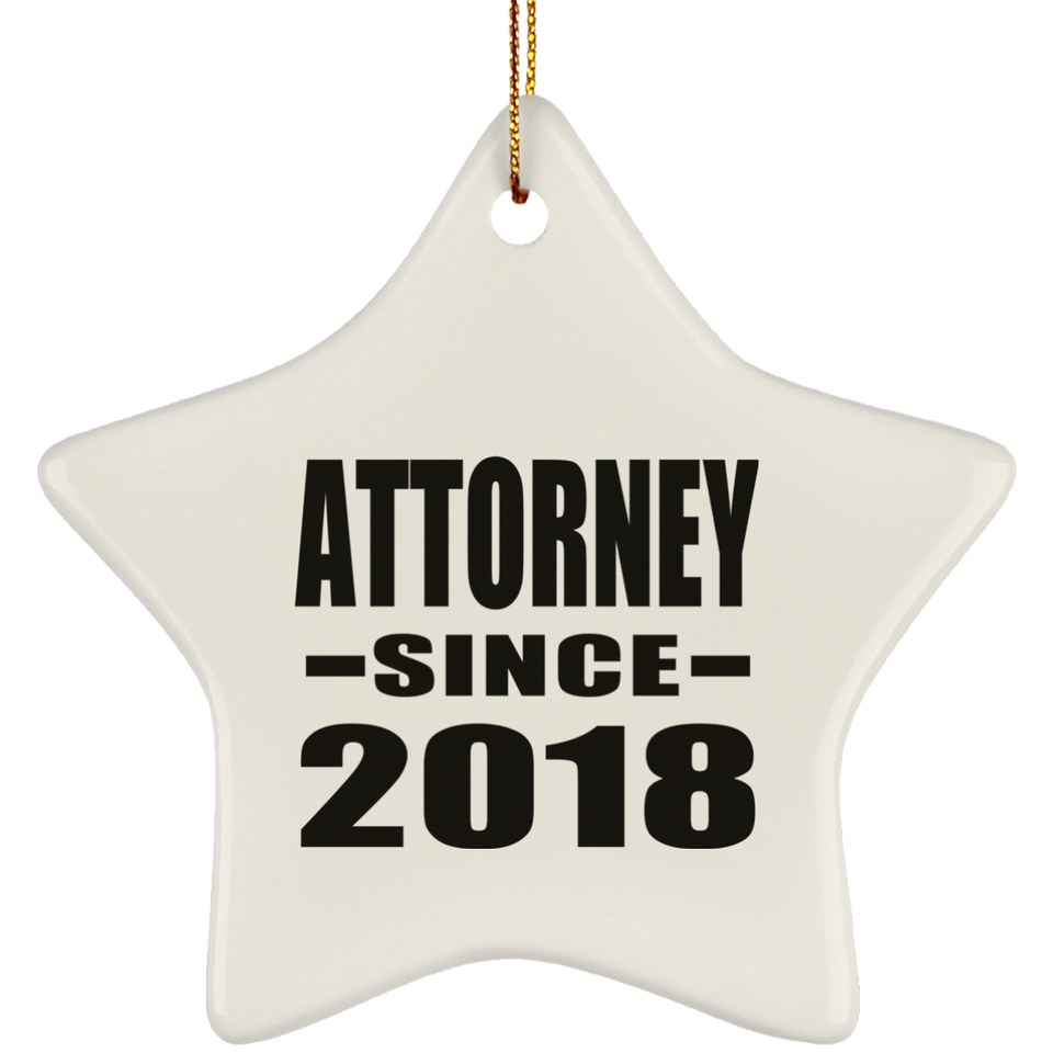 Attorney Since 2018 - Star Ornament
