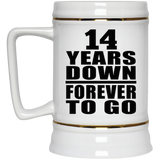 14th Anniversary 14 Years Down Forever to Go - Beer Stein