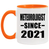 Meteorologist Since 2021 - 11oz Accent Mug Orange