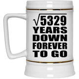 73rd Anniversary Square Root of 5329 Years Down Forever To Go - Beer Stein