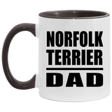 Norfolk Terrier Dad - 11oz Accent Mug Black