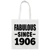 118th Birthday Fabulous Since 1906 - Tote Bag White