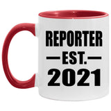 Reporter Established EST. 2021 - 11oz Accent Mug Red