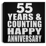 Happy 55th Anniversary 55 Years & Counting - Canvas Square