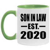 Son In Law Established EST. 2020 - 11oz Accent Mug Green