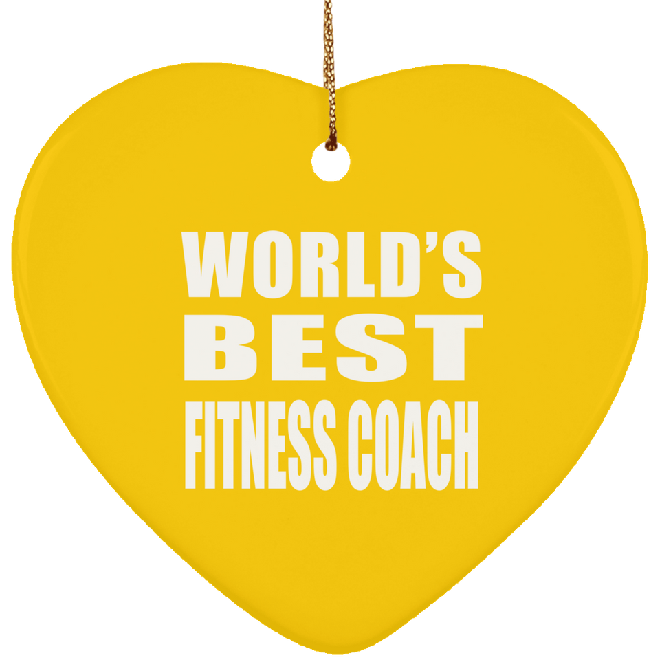 World's Best Fitness Coach - Heart Ornament