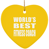 World's Best Fitness Coach - Heart Ornament