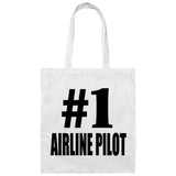 Number One #1 Airline Pilot - Tote Bag White