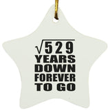23rd Anniversary Square Root of 529 Years Down Forever To Go - Star Ornament