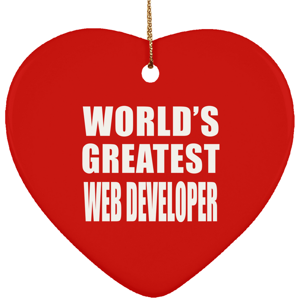 World's Greatest Web Developer - Heart Ornament