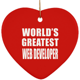World's Greatest Web Developer - Heart Ornament