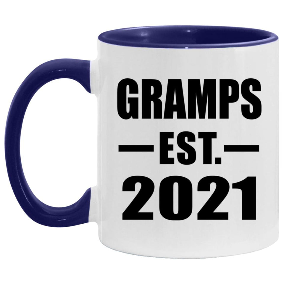 Gramps Established Est. 2021 - 11oz Accent Mug Purple