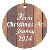 First Christmas As Granny 2024 - Circle Ornament E