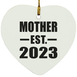 Mother Established EST. 2023 - Heart Ornament