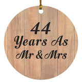 44 Years As Mr & Mrs - Circle Ornament C