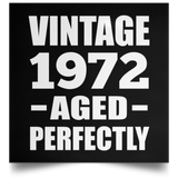 52nd Birthday Vintage 1972 Aged Perfectly - Poster Square