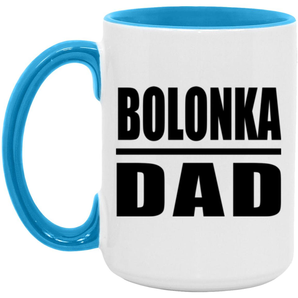 Bolonka Dad - 15oz Accent Mug Blue