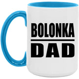 Bolonka Dad - 15oz Accent Mug Blue