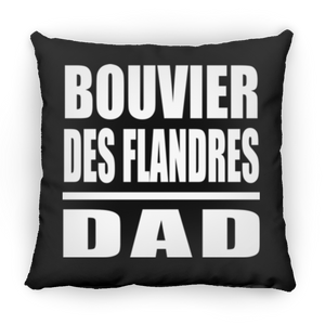 Bouvier Des Flandres Dad - Throw Pillow Black