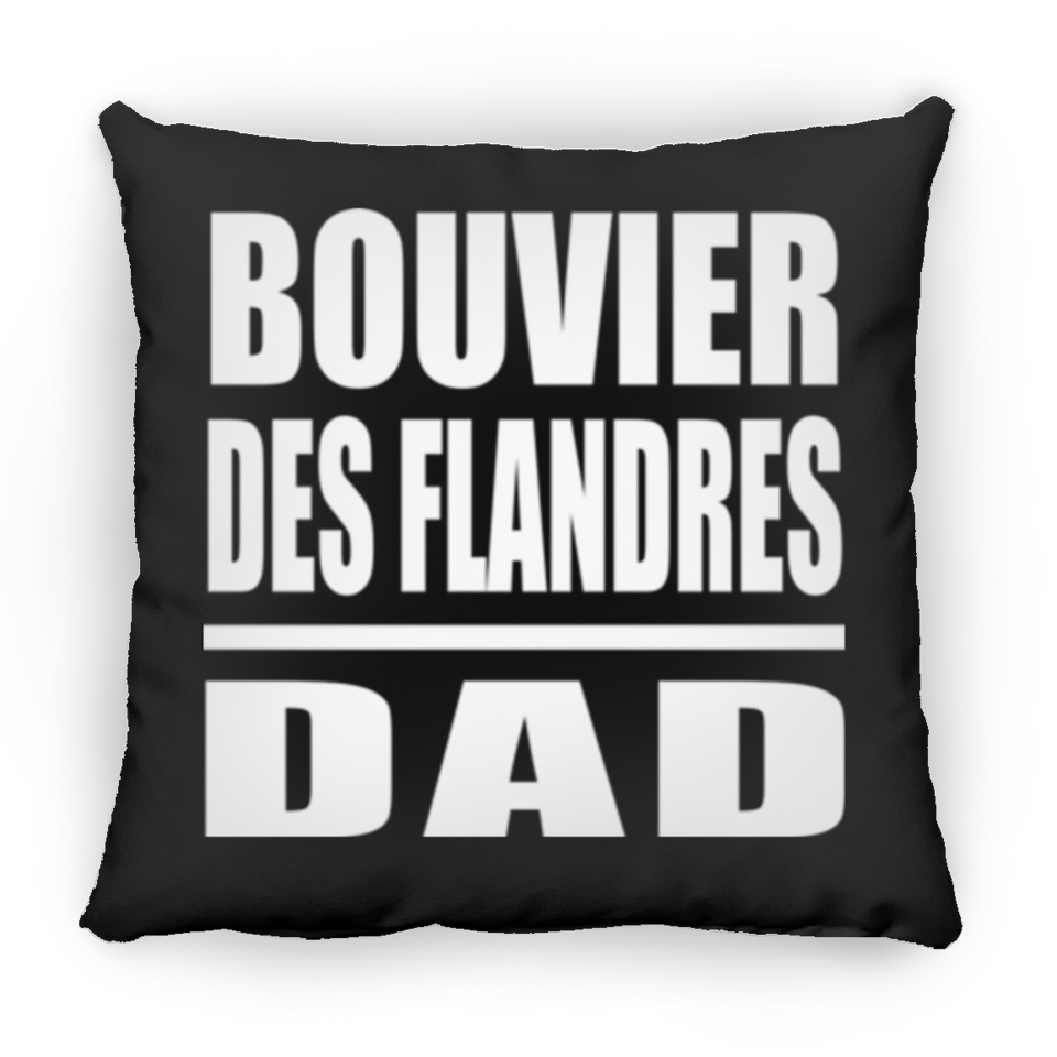 Bouvier Des Flandres Dad - Throw Pillow Black