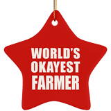 World's Okayest Farmer - Star Ornament