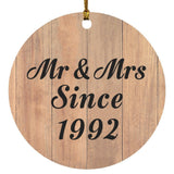32nd Anniversary Mr & Mrs Since 1992 - Circle Ornament C