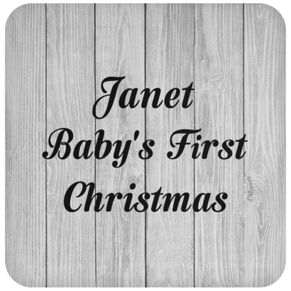 Janet Baby's First Christmas - Drink Coaster F