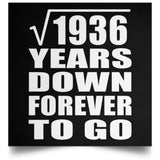 44th Anniversary Square Root of 1936 Years Down Forever To Go - Poster Square