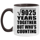 95th Anniversary Square Root of 9025 Years Who's Counting - 11oz Accent Mug Black