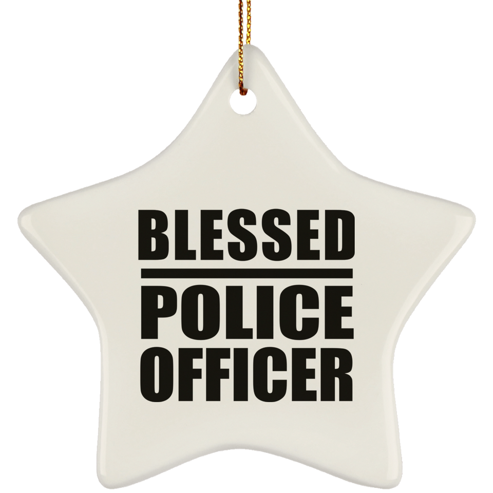 Blessed Police Officer - Star Ornament
