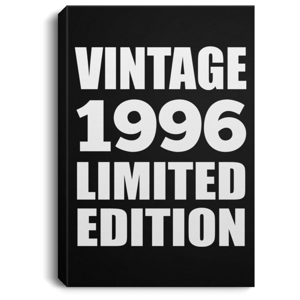 28th Birthday Vintage 1996 Limited Edition - Canvas Portrait