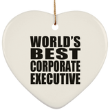 World's Best Corporate Executive - Heart Ornament