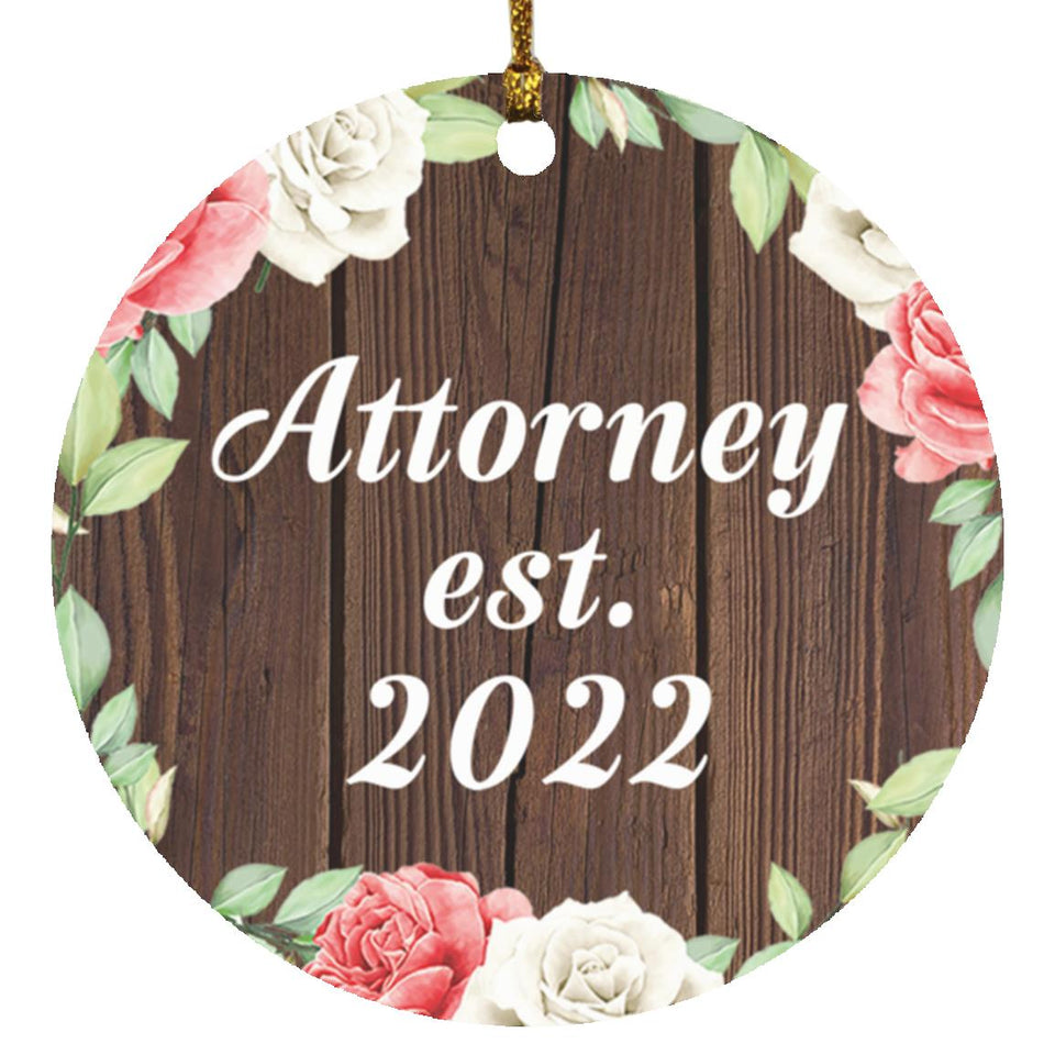 Attorney Established Est. 2022 - Circle Ornament A