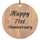 Happy 71st Anniversary - Circle Ornament C