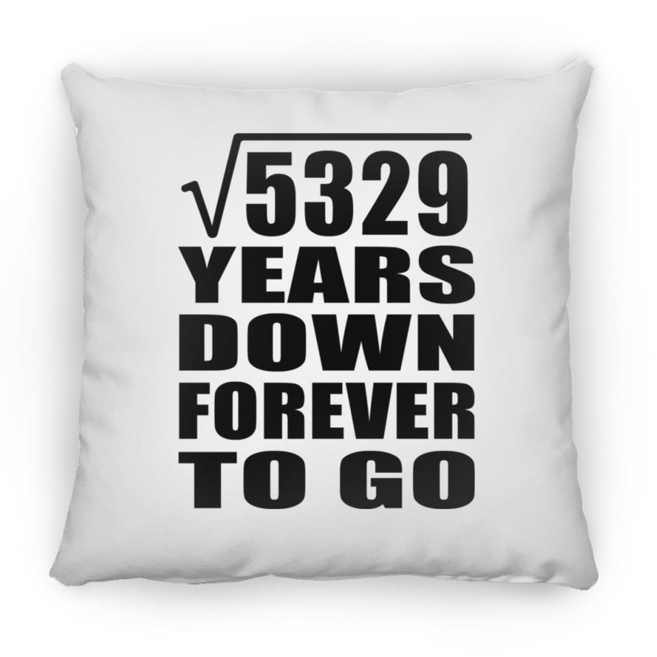 73rd Anniversary Square Root of 5329 Years Down Forever To Go - Throw Pillow